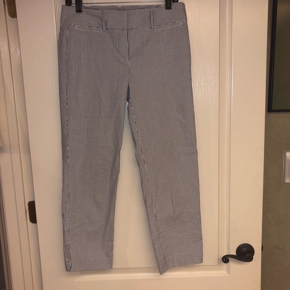 NWT Ann Taylor Dress Pants Blue Pinstripe
